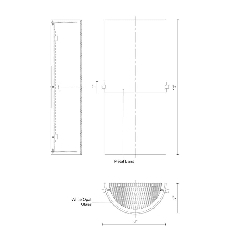 Kuzco Harrow WS3413-CH Wall Sconce, 16W LED, Chrome