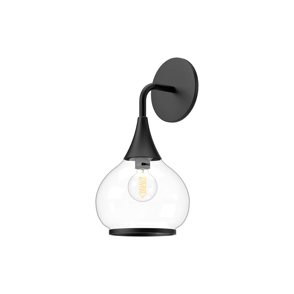 ALORA MOOD Lighting Hazel WV524006MBCL Wall/Vanity Light Fixture, UL Damp Rated, Matte Black
