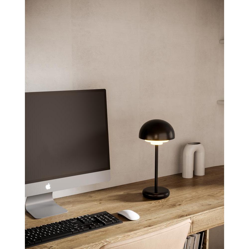 Kuzco TL63812-BK Hinata 5-in Black LED Table Lamp, Rechargeable, Black