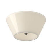 Kuzco Holt FM45710-BN/GO Flush Mount Fixture, UL Damp Rated, Brushed Nickel/Glossy Opal Glass