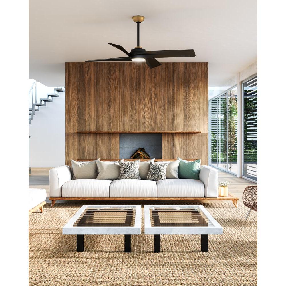 Kuzco Lighting CF96956-BN Ceiling Fan, 56-in, LED, Remote Controlled, Brushed Nickel