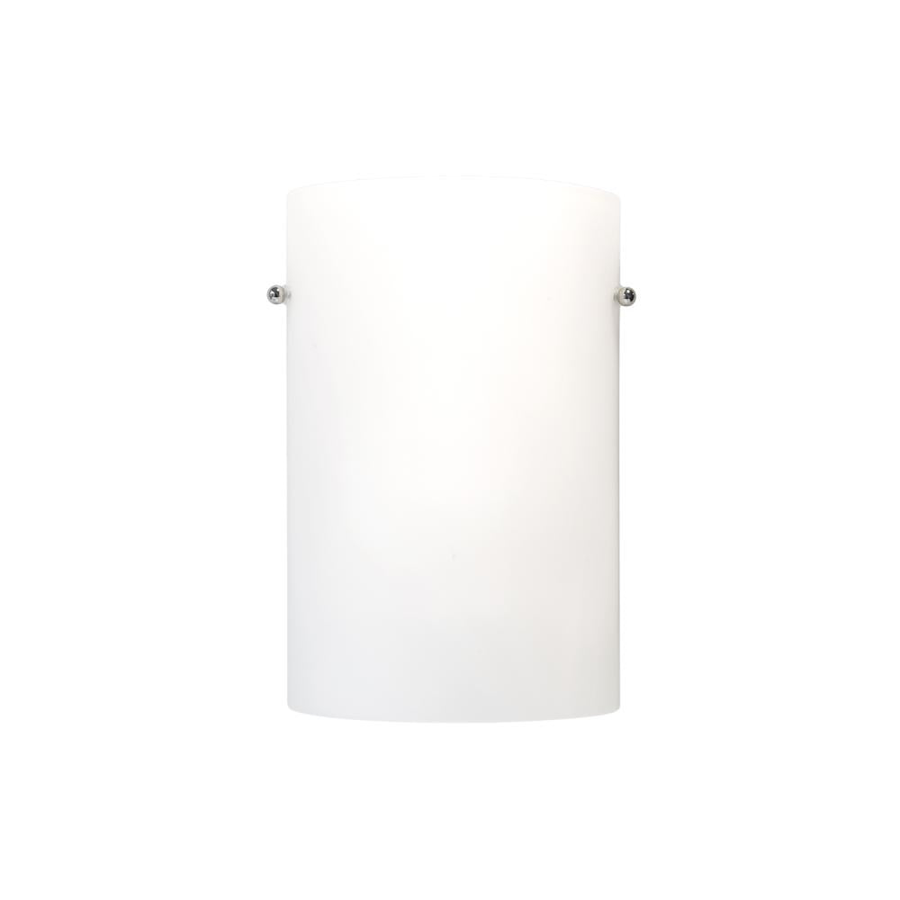 Kuzco Lighting 60331 Hudson 9-in Opal Glass Wall Sconce, UL Damp Rated, Brushed Nickel/Chrome