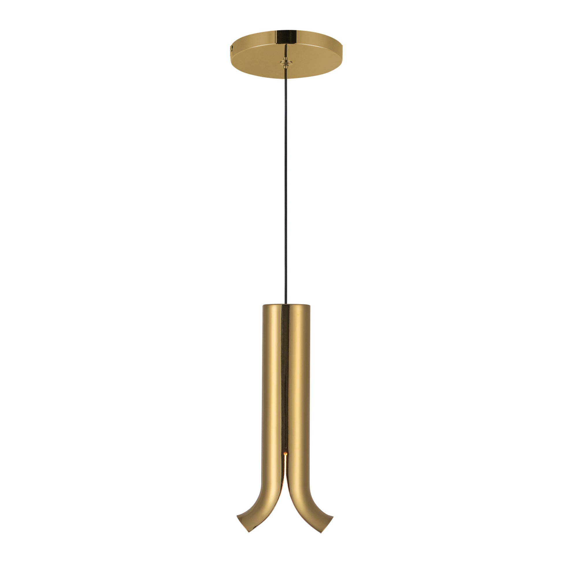 Kuzco Husk PD89709-MRB Pendant Light Fixture, 9-in, LED, Metallic Brass