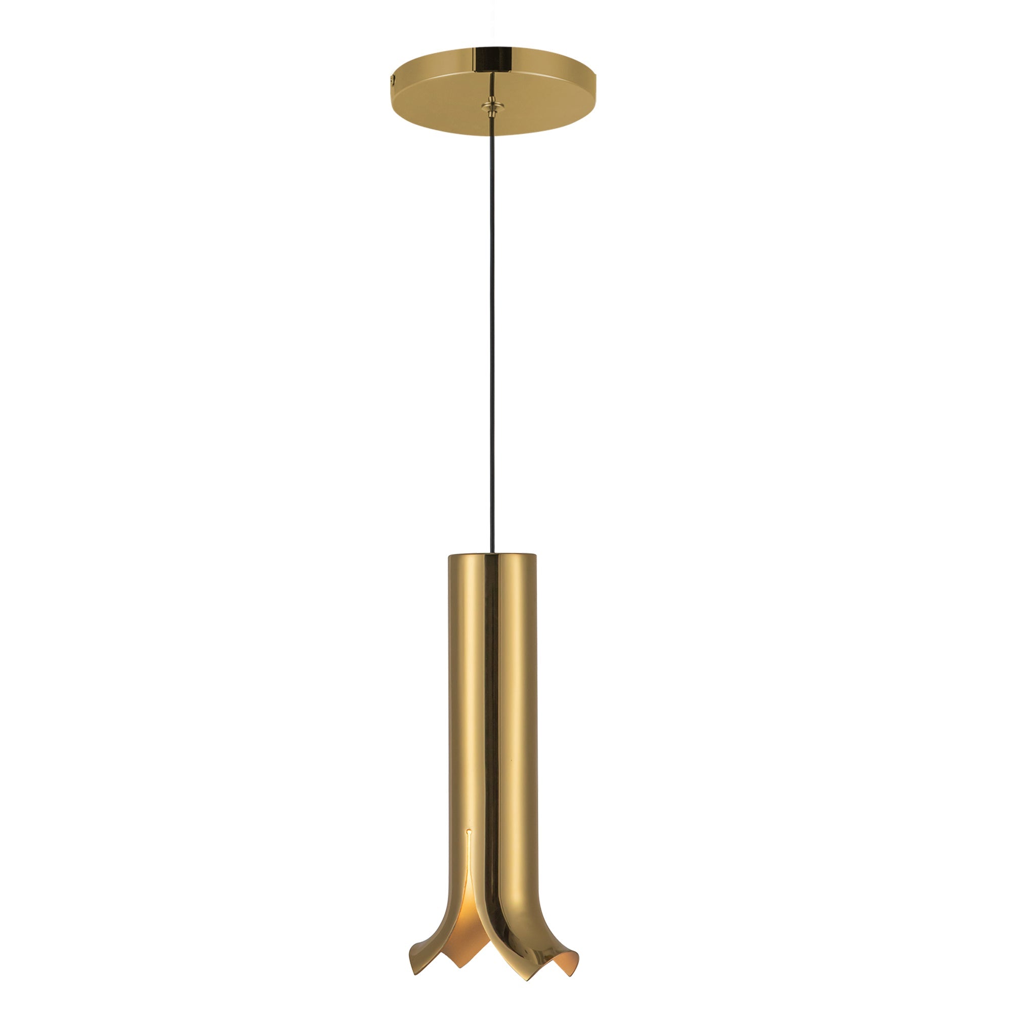 Kuzco Husk PD89709-MRB Pendant Light Fixture, 9-in, LED, Metallic Brass