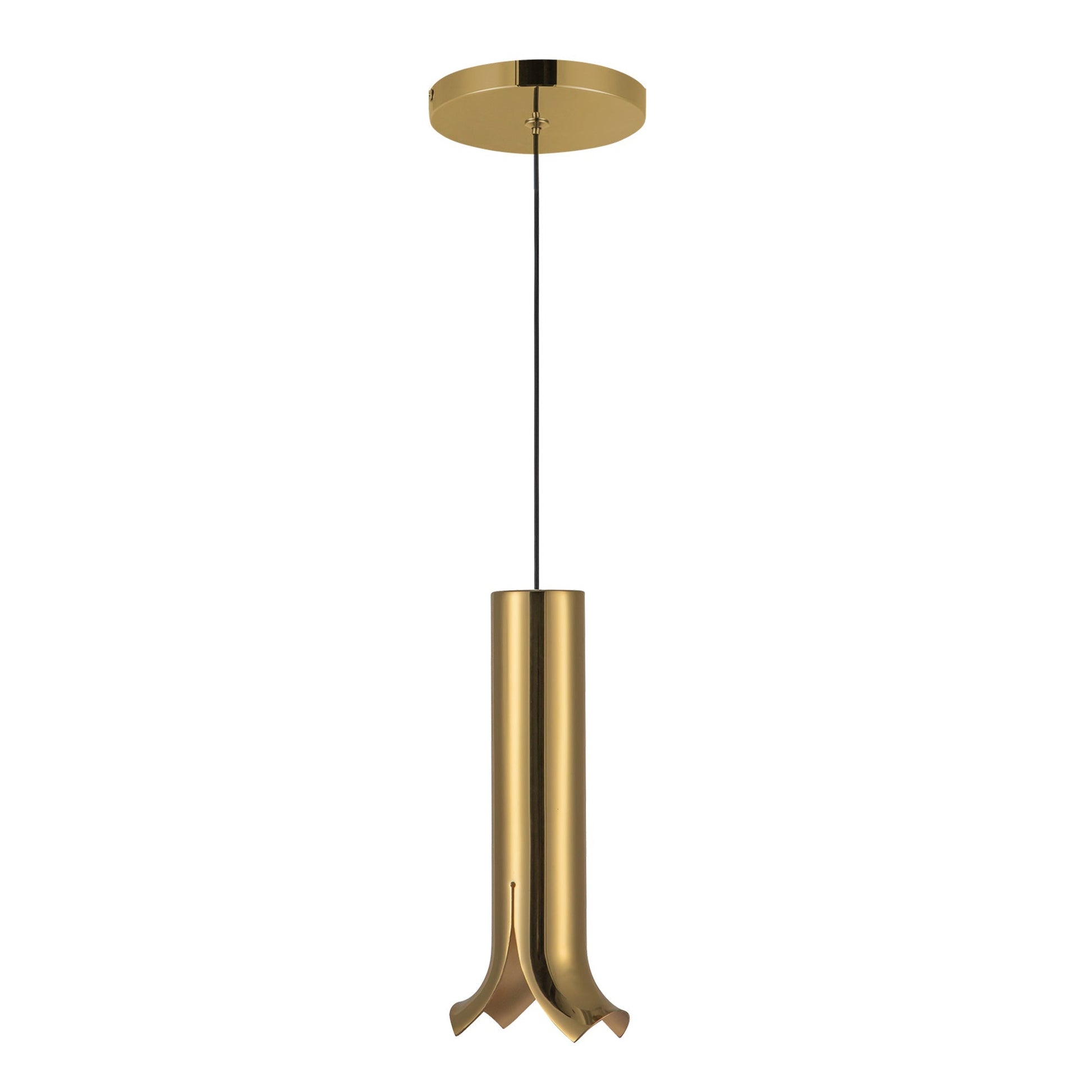 Kuzco Husk PD89709-MRB Pendant Light Fixture, 9-in, LED, Metallic Brass
