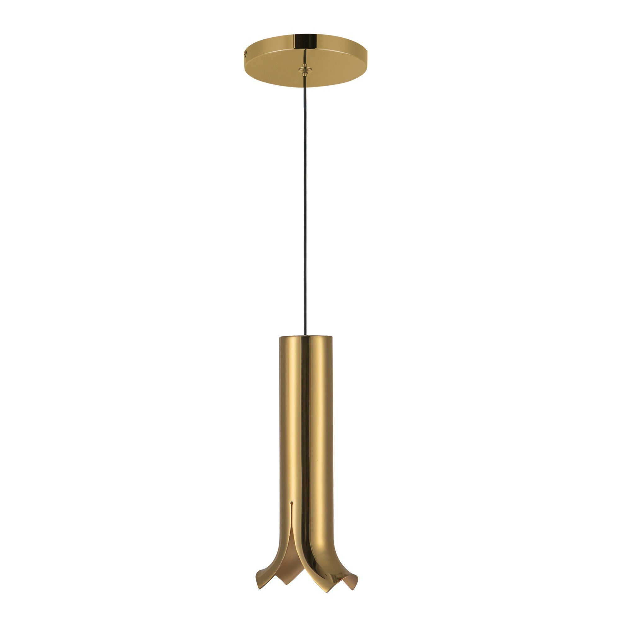 Kuzco Husk PD89709-MRB Pendant Light Fixture, 9-in, LED, Metallic Brass