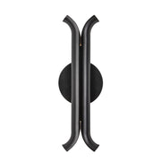 Kuzco Lighting WS89714-GBK Husk 14-in Wall Sconce, UL Listed, Glossy Black
