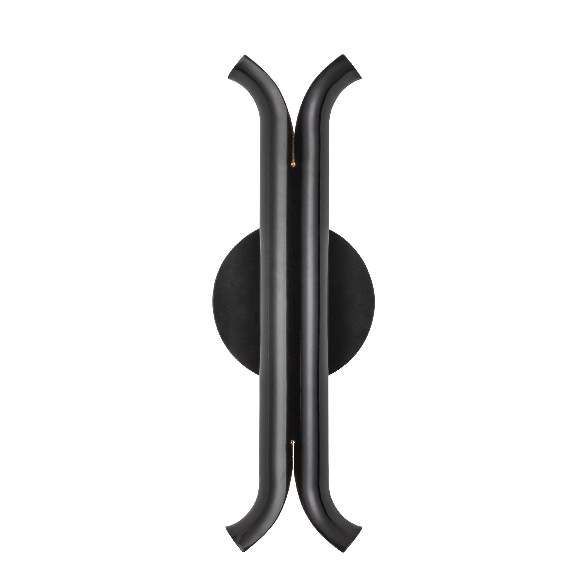 Kuzco Lighting WS89714-GBK Husk 14-in Wall Sconce, UL Listed, Glossy Black