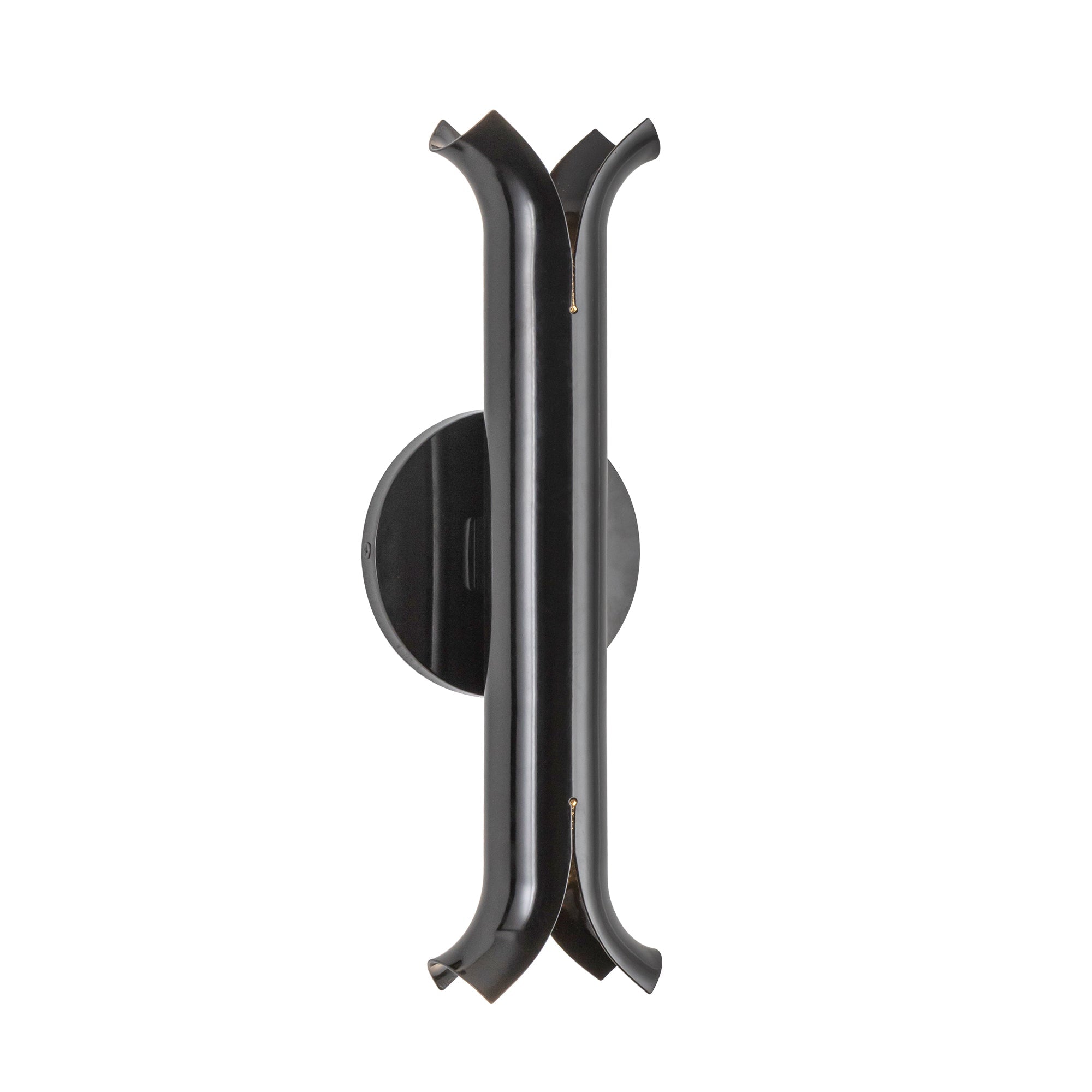 Kuzco Lighting WS89714-GBK Husk 14-in Wall Sconce, UL Listed, Glossy Black