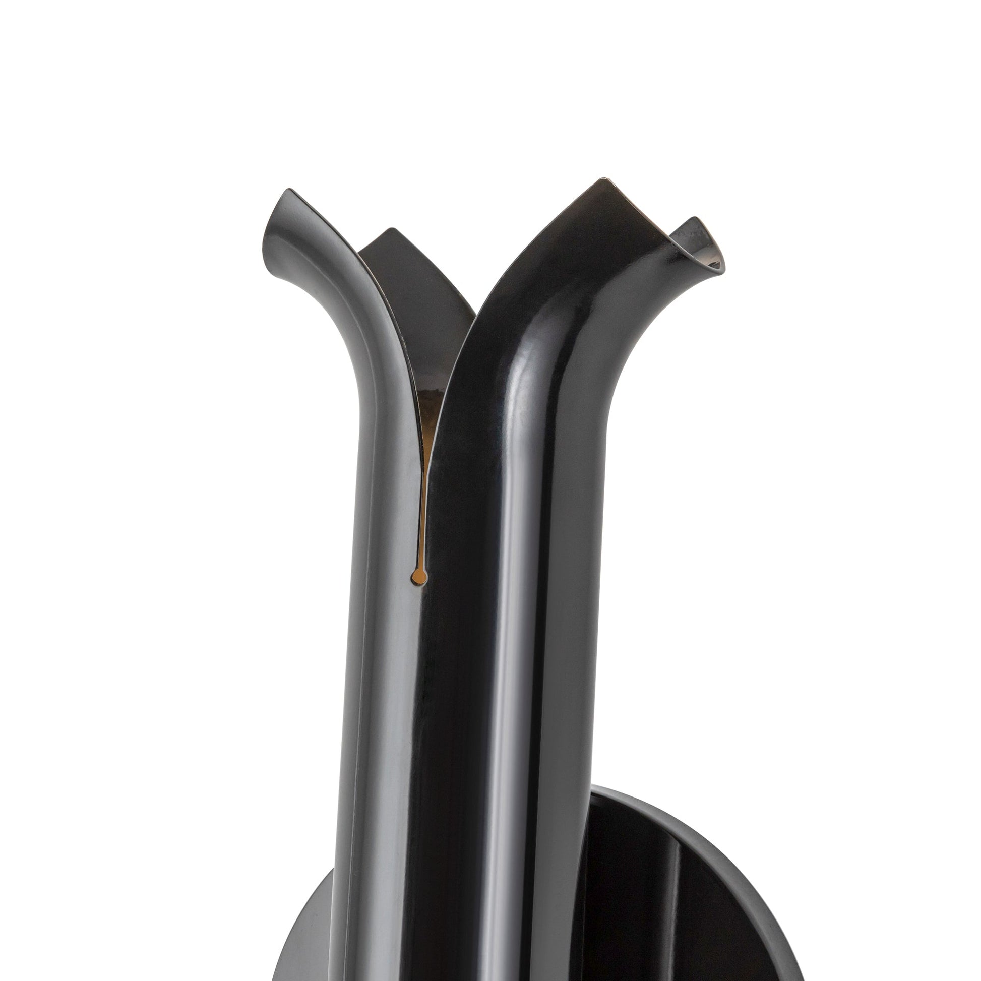 Kuzco Lighting WS89714-GBK Husk 14-in Wall Sconce, UL Listed, Glossy Black