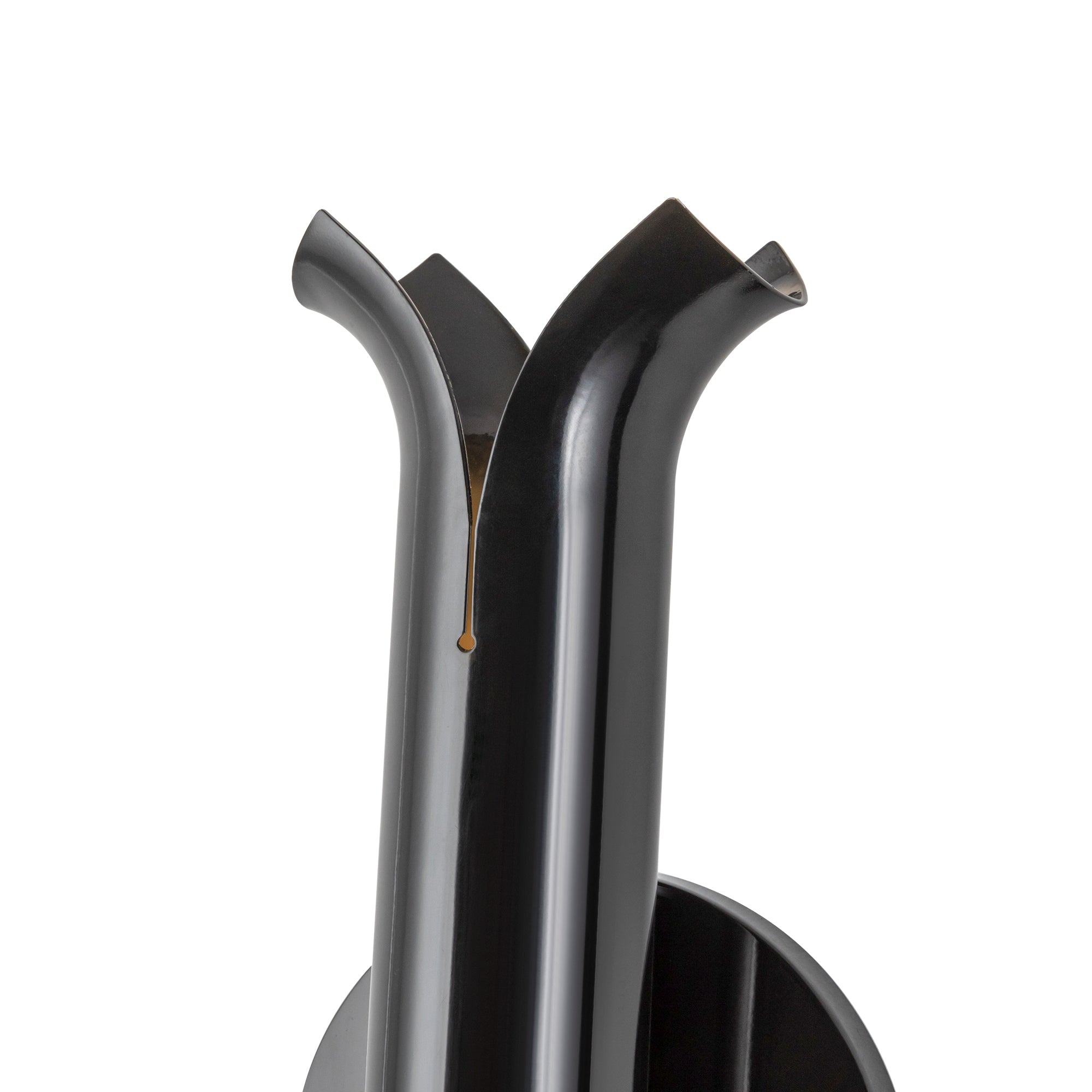 Kuzco Lighting WS89714-GBK Husk 14-in Wall Sconce, UL Listed, Glossy Black