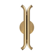 Kuzco Husk WS89714-MRB Wall Sconce, 15W, Metallic Brass