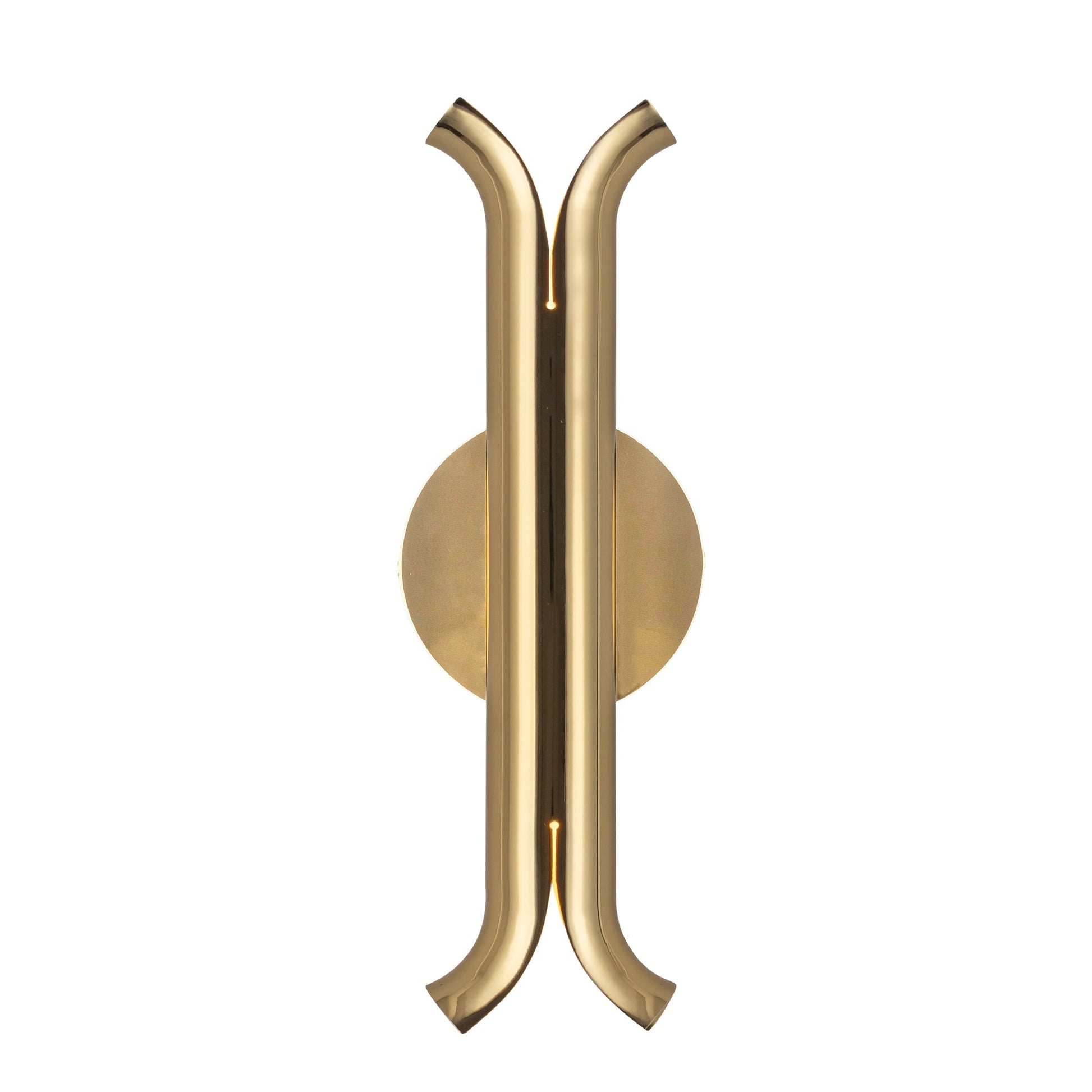 Kuzco Husk WS89714-MRB Wall Sconce, 15W, Metallic Brass