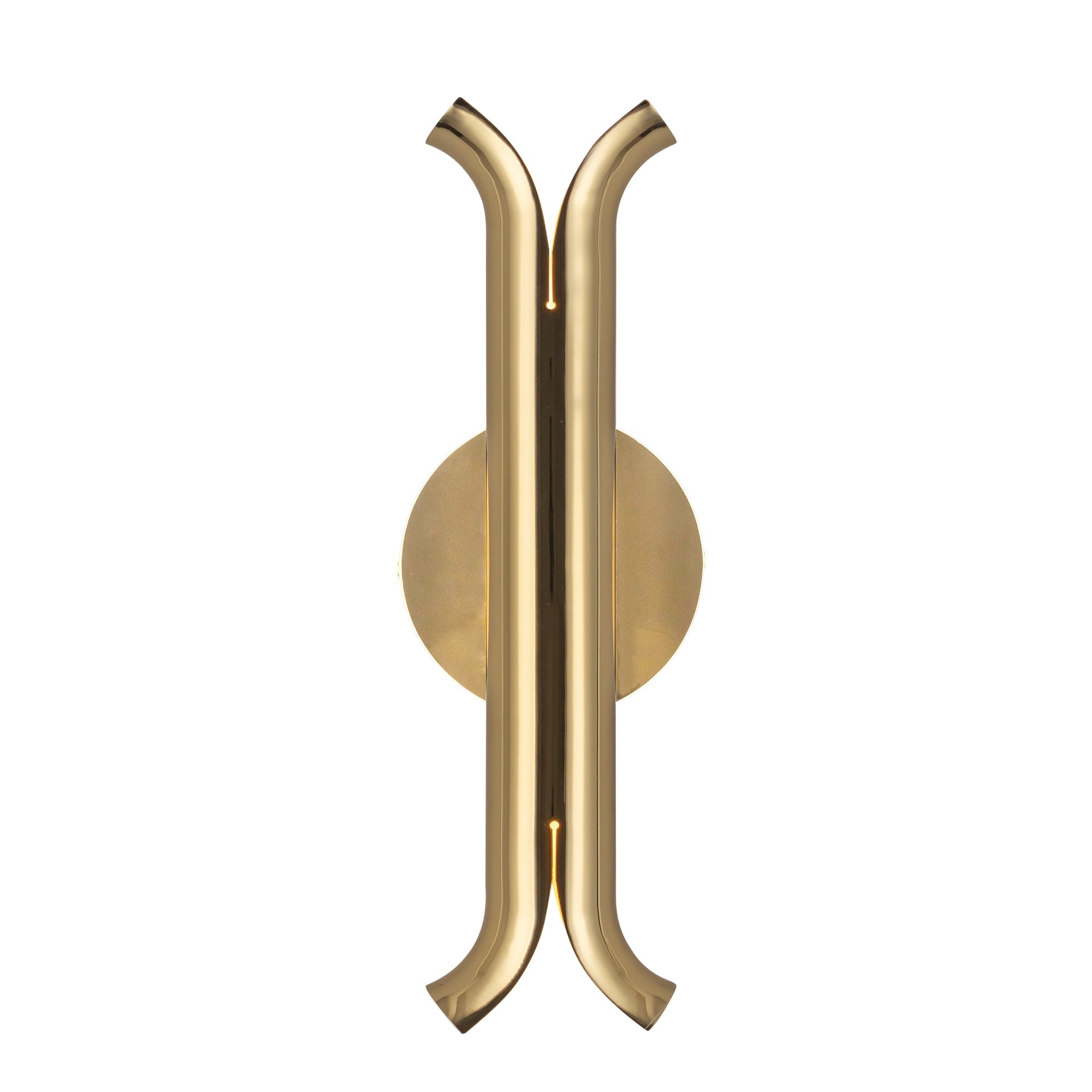 Kuzco Husk WS89714-MRB Wall Sconce, 15W, Metallic Brass