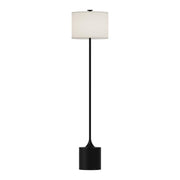ALORA MOOD Lighting FL418761MBIL Floor Lamp, 1 Light, Matte Black/Ivory Linen
