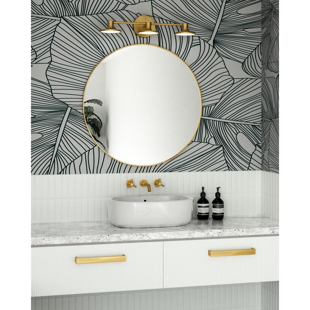 ALORA MOOD Issa 21-in Brushed Gold LED Vanity Light Fixture, UL Damp Rated, Brushed Gold