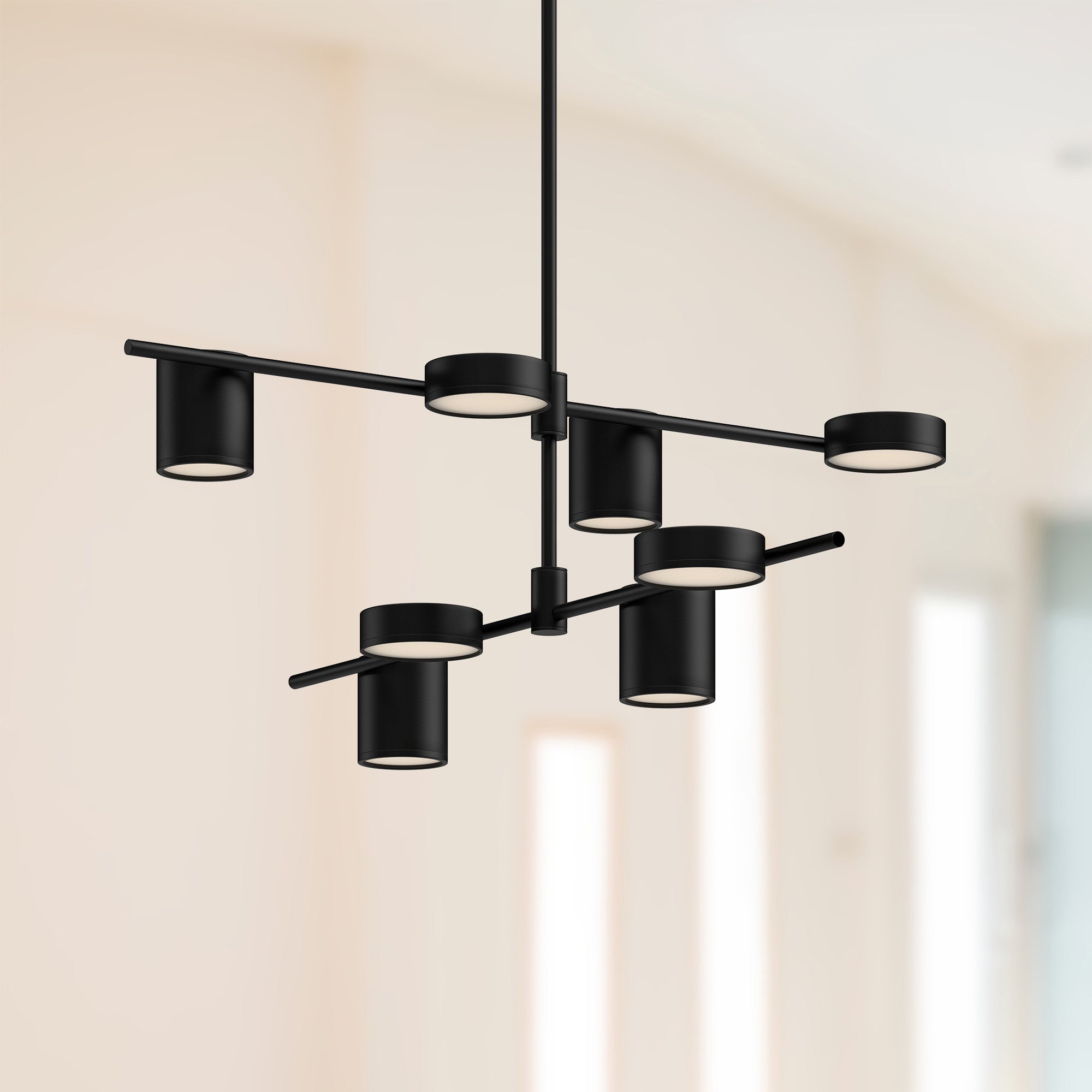 Kuzco Jayden CH96840-BK-UNV LED Chandelier, 40-in, Black