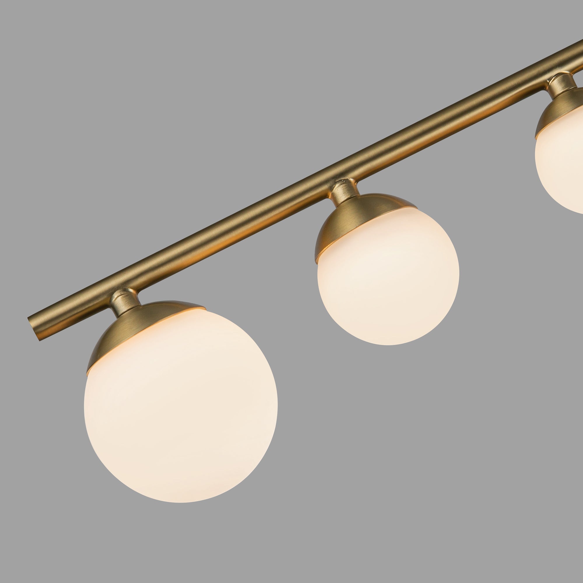 Kuzco SF55525-BG/OP-UNV Juniper 2 Head LED Semi-Flush Mounts, Brushed Gold/Opal Glass