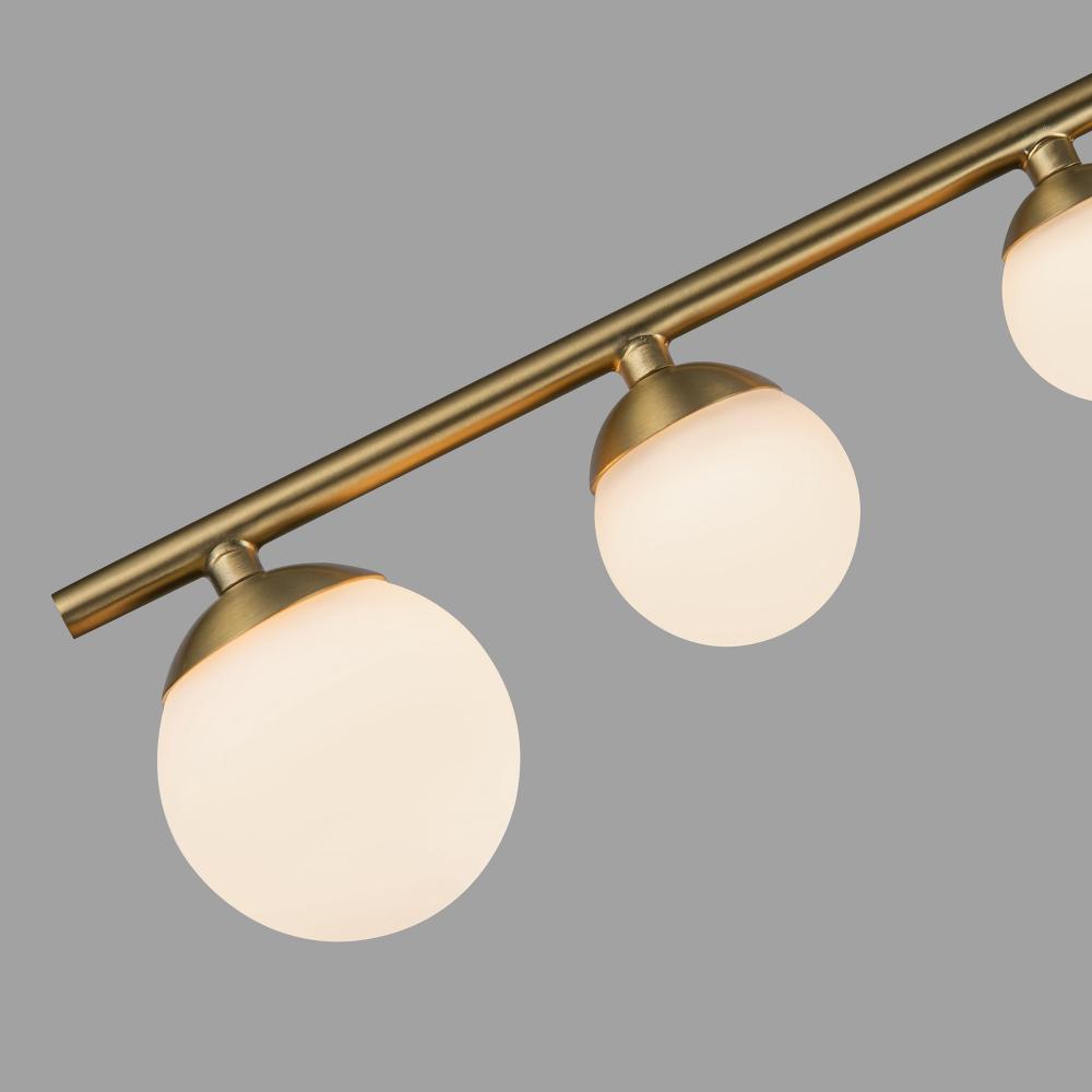 Kuzco Juniper SF55525-BG/OP Semi-Flush Mount, LED, Brushed Gold/Opal Glass