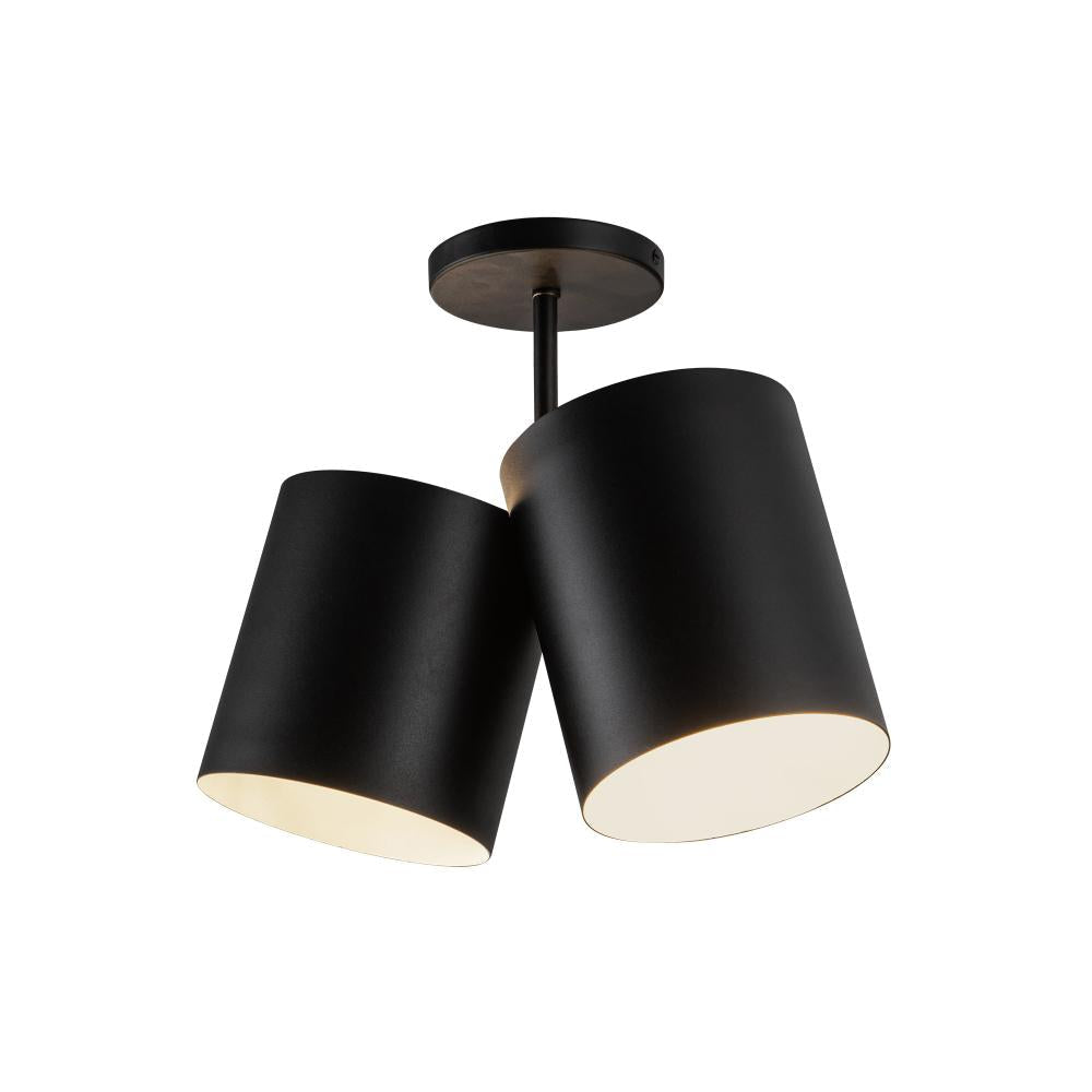 Kuzco Keiko 58814 Semi-Flush Mounts, UL Rated, Black