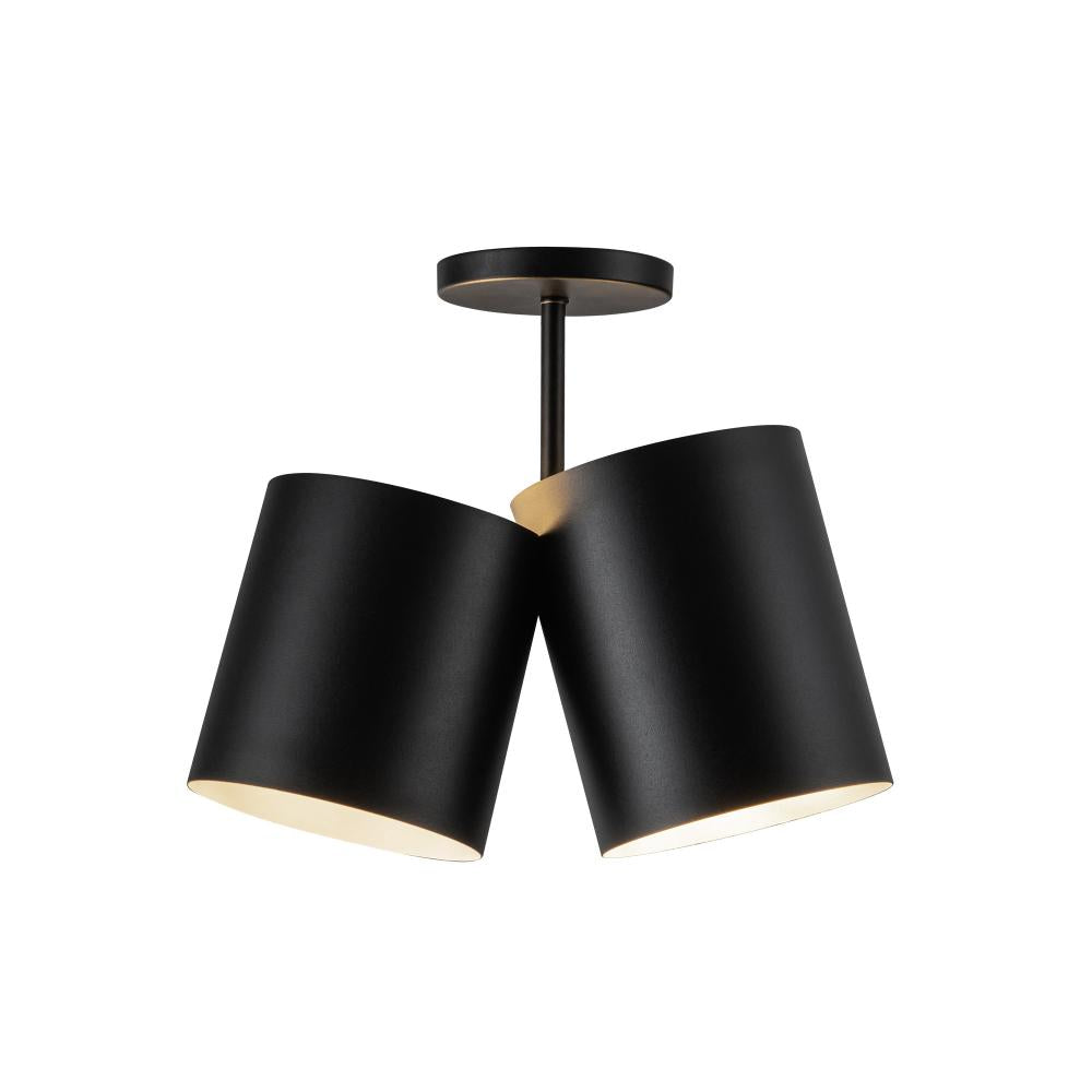 Kuzco Keiko 58814 Semi-Flush Mounts, UL Rated, Black
