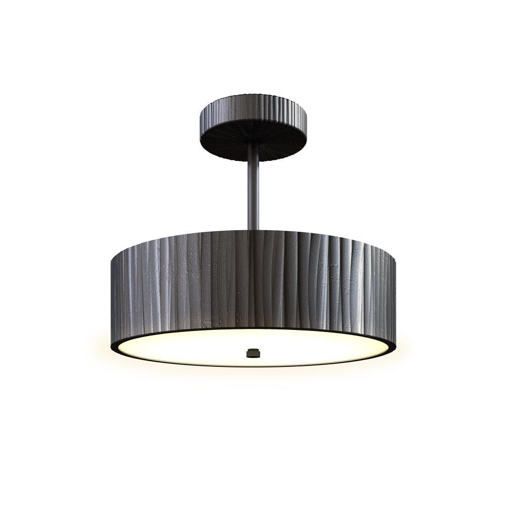 ALORA Lighting SF361212 Urban Bronze Semi Flush Mount, LED, Satin Nickel