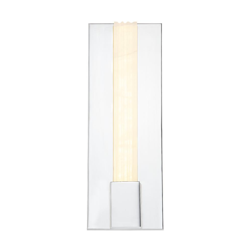 ALORA Lighting WV322114PNAR Kismet LED Wall/Vanity Light Fixture, UL Damp Rated, Polished Nickel/Alabaster