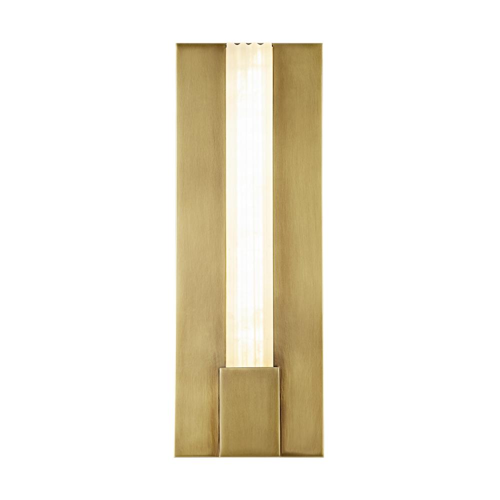 ALORA Lighting Kismet WV322114VBAR LED Wall/Vanity Lights, Vintage Brass/Alabaster