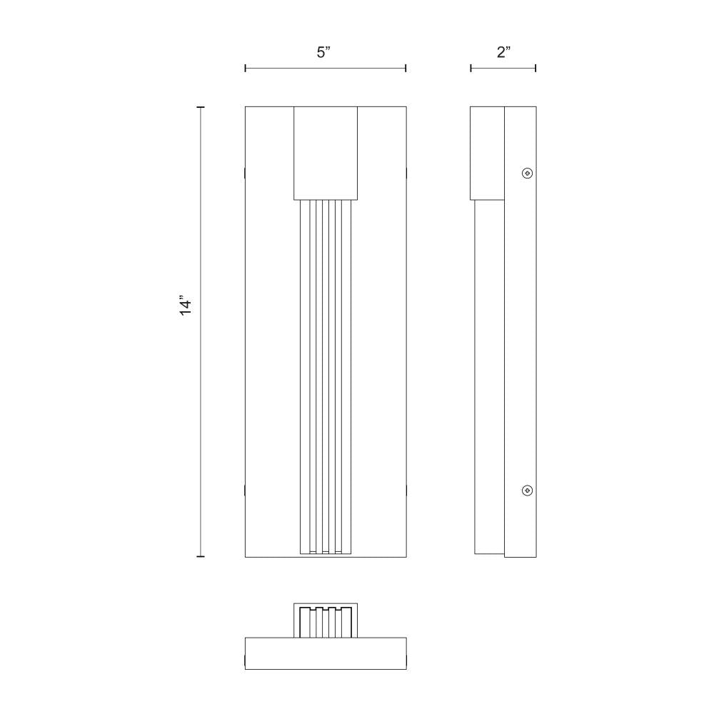 ALORA Lighting Kismet WV322114VBAR LED Wall/Vanity Lights, Vintage Brass/Alabaster