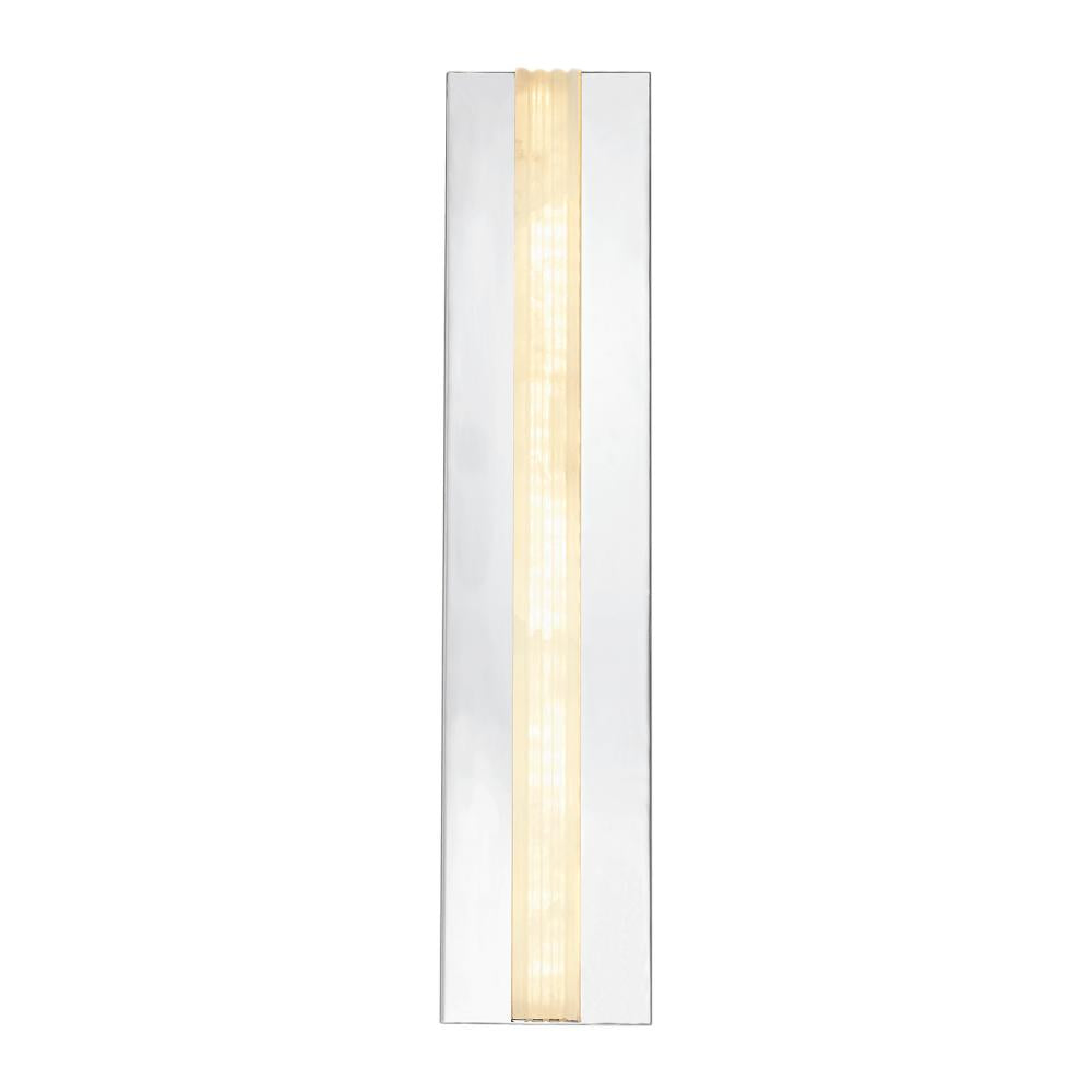 ALORA Lighting WV322623PNAR Kismet 23-in LED Wall/Vanity Light Fixture, Polished Nickel/Alabaster