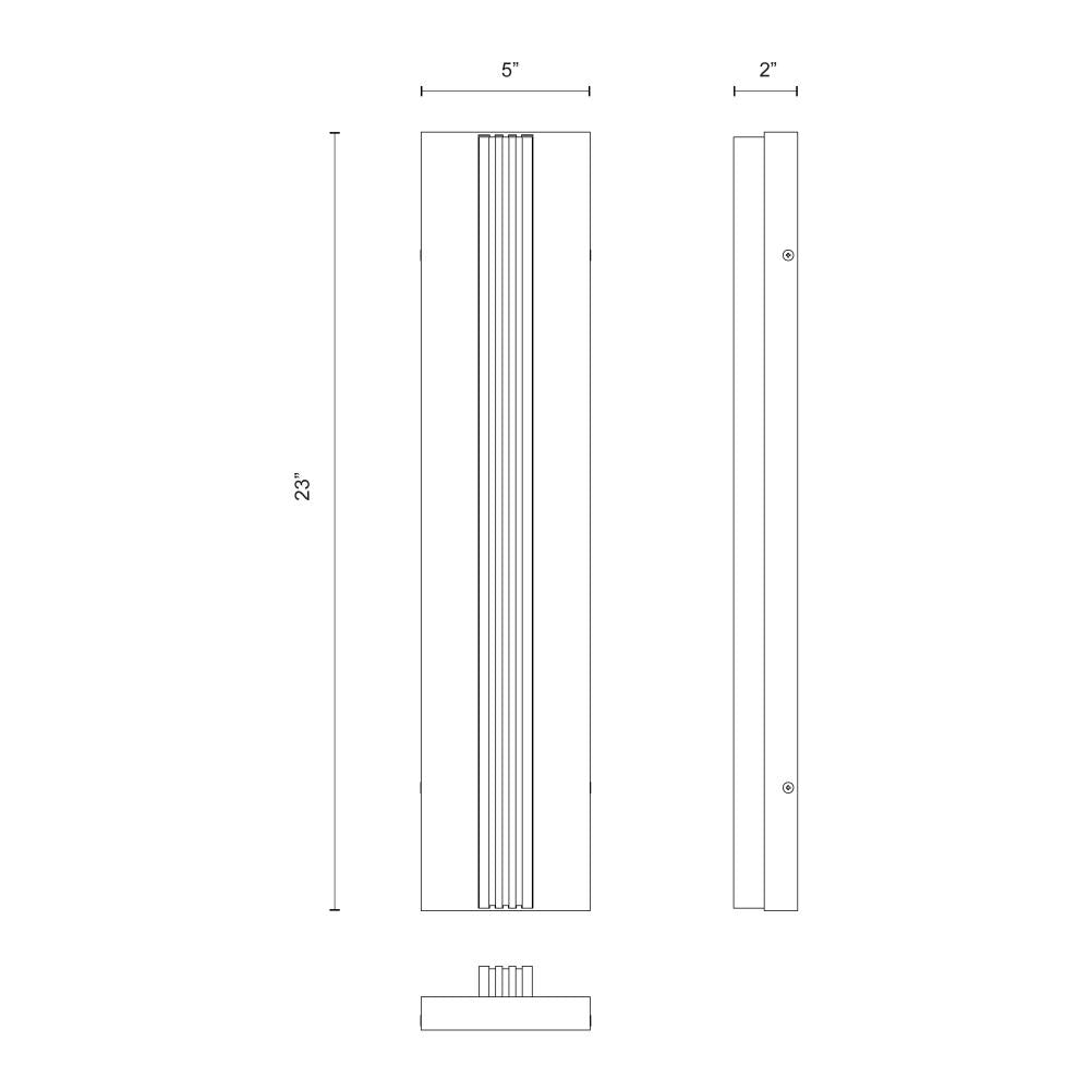 ALORA Lighting Kismet WV322623 Urban Bronze/Alabaster LED Wall/Vanity Light Fixture