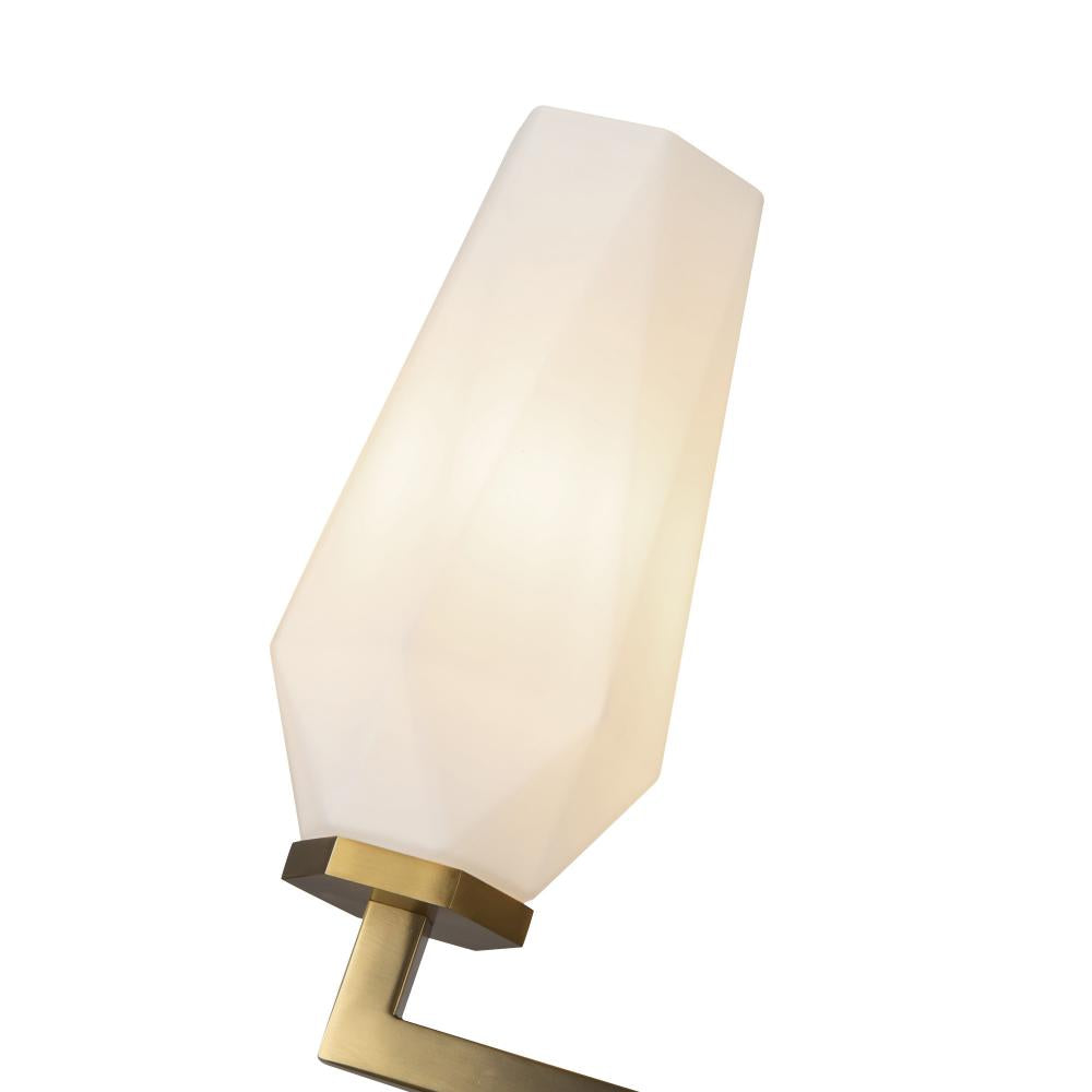 ALORA MOOD Lighting CH424135BGOP Chandelier, Brushed Gold/Opal Glass
