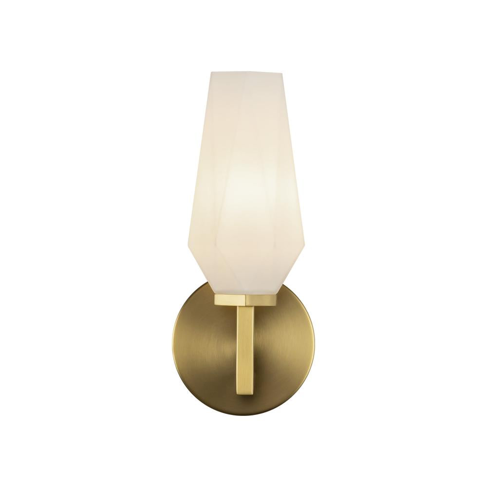 ALORA MOOD Lighting WV424110BGOP Wall Vanity Light Fixture, UL Damp Rated, Brushed Gold/Opal Glass