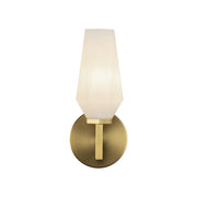 ALORA MOOD Lighting WV424110BGOP Wall Vanity Light Fixture, UL Damp Rated, Brushed Gold/Opal Glass