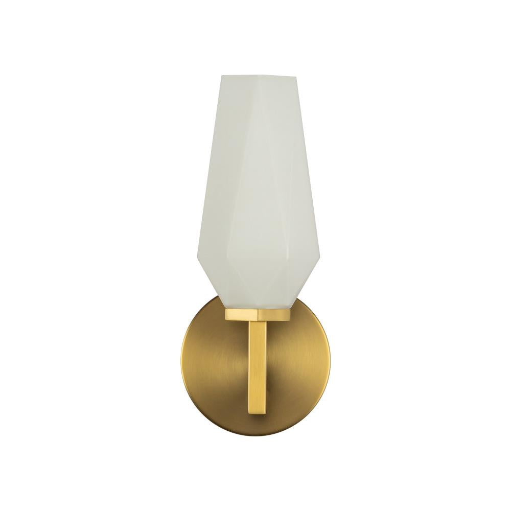 ALORA MOOD Lighting WV424110BGOP Wall Vanity Light Fixture, UL Damp Rated, Brushed Gold/Opal Glass