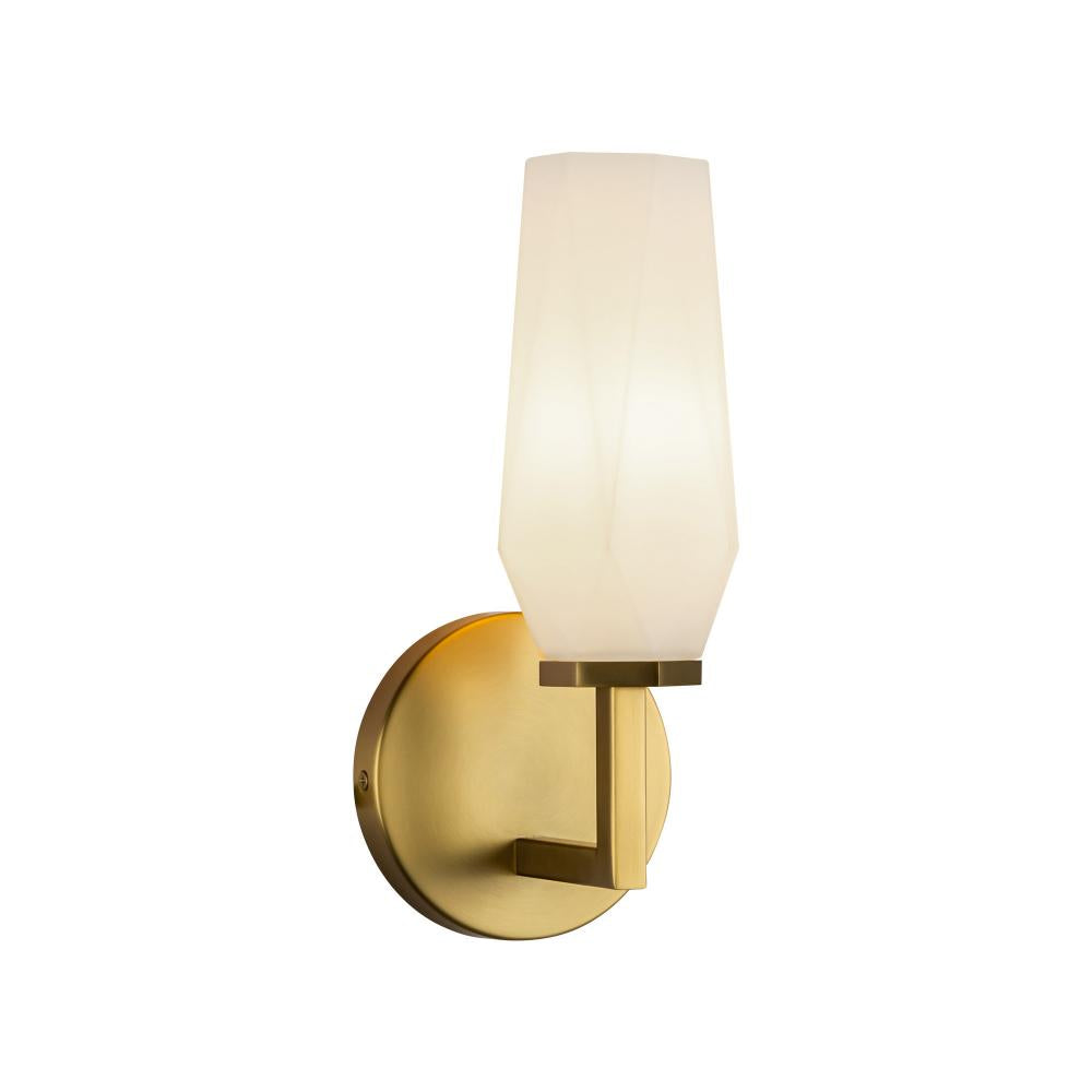 ALORA MOOD Lighting WV424110BGOP Wall Vanity Light Fixture, UL Damp Rated, Brushed Gold/Opal Glass