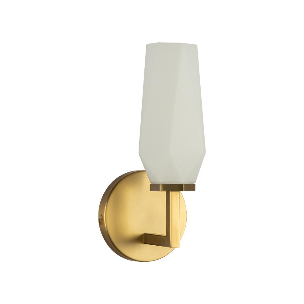 ALORA MOOD Lighting WV424110BGOP Wall Vanity Light Fixture, UL Damp Rated, Brushed Gold/Opal Glass