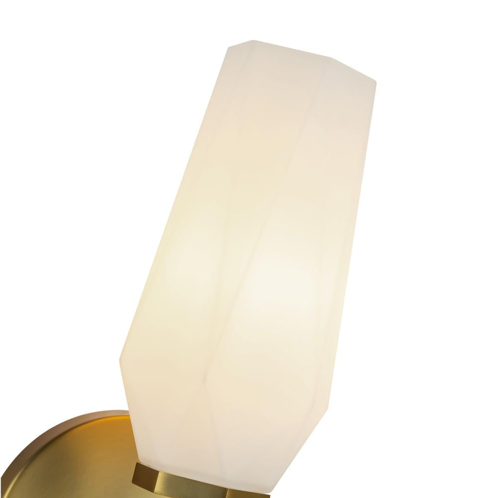 ALORA MOOD Lighting WV424110BGOP Wall Vanity Light Fixture, UL Damp Rated, Brushed Gold/Opal Glass