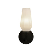 ALORA MOOD Lighting WV424110MBOP Wall Vanity Light Fixture, UL Damp Rated, Matte Black/Opal Glass