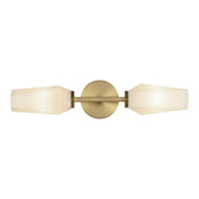 ALORA MOOD Lighting WV424720BGOP Wall Vanity Light Fixture, UL Damp Rated, Brushed Gold/Opal Glass