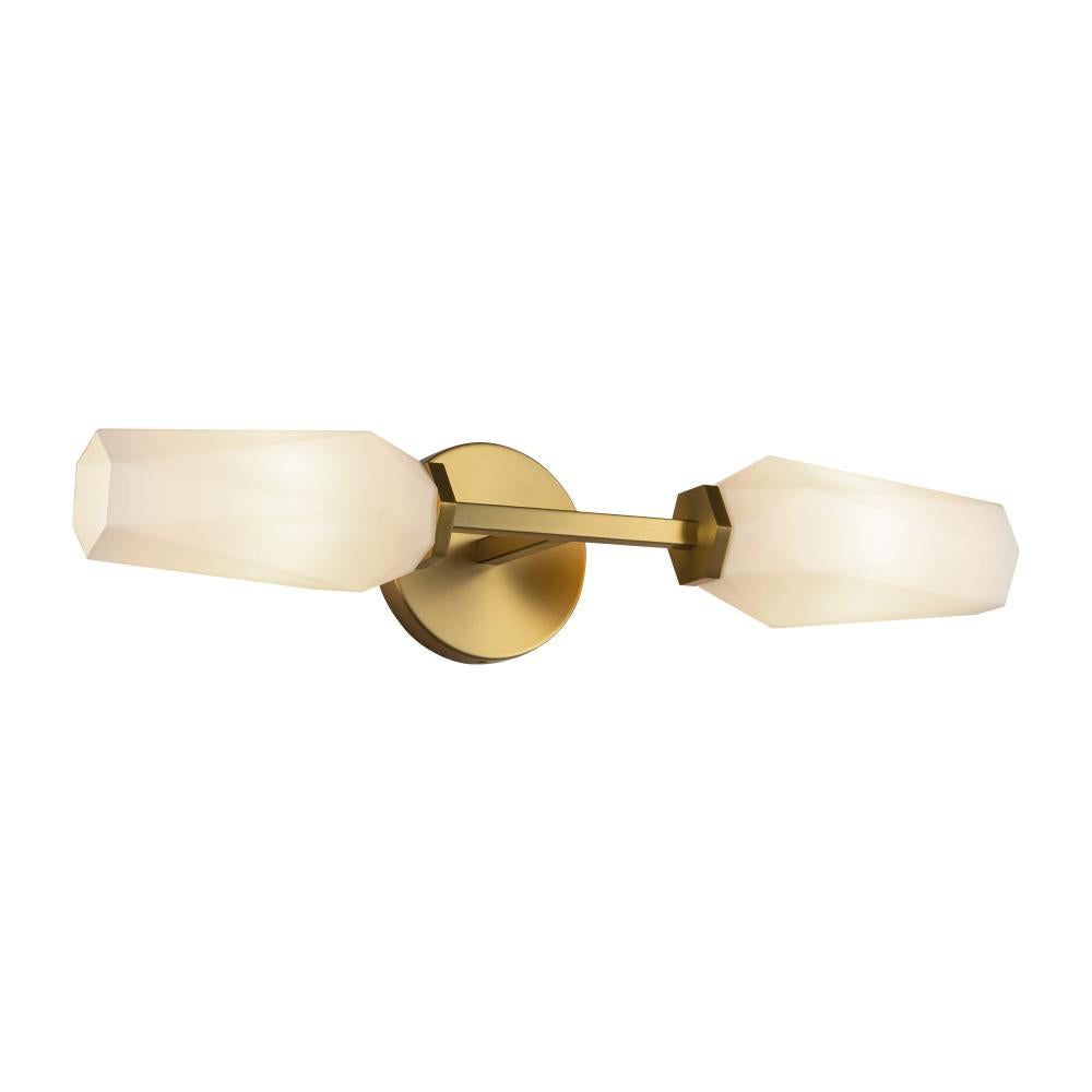 ALORA MOOD Lighting WV424720BGOP Wall Vanity Light Fixture, UL Damp Rated, Brushed Gold/Opal Glass