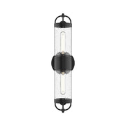 ALORA MOOD Lighting EW461102BKCB Exterior Wall Sconce, Clear Bubble Glass/Textured Black