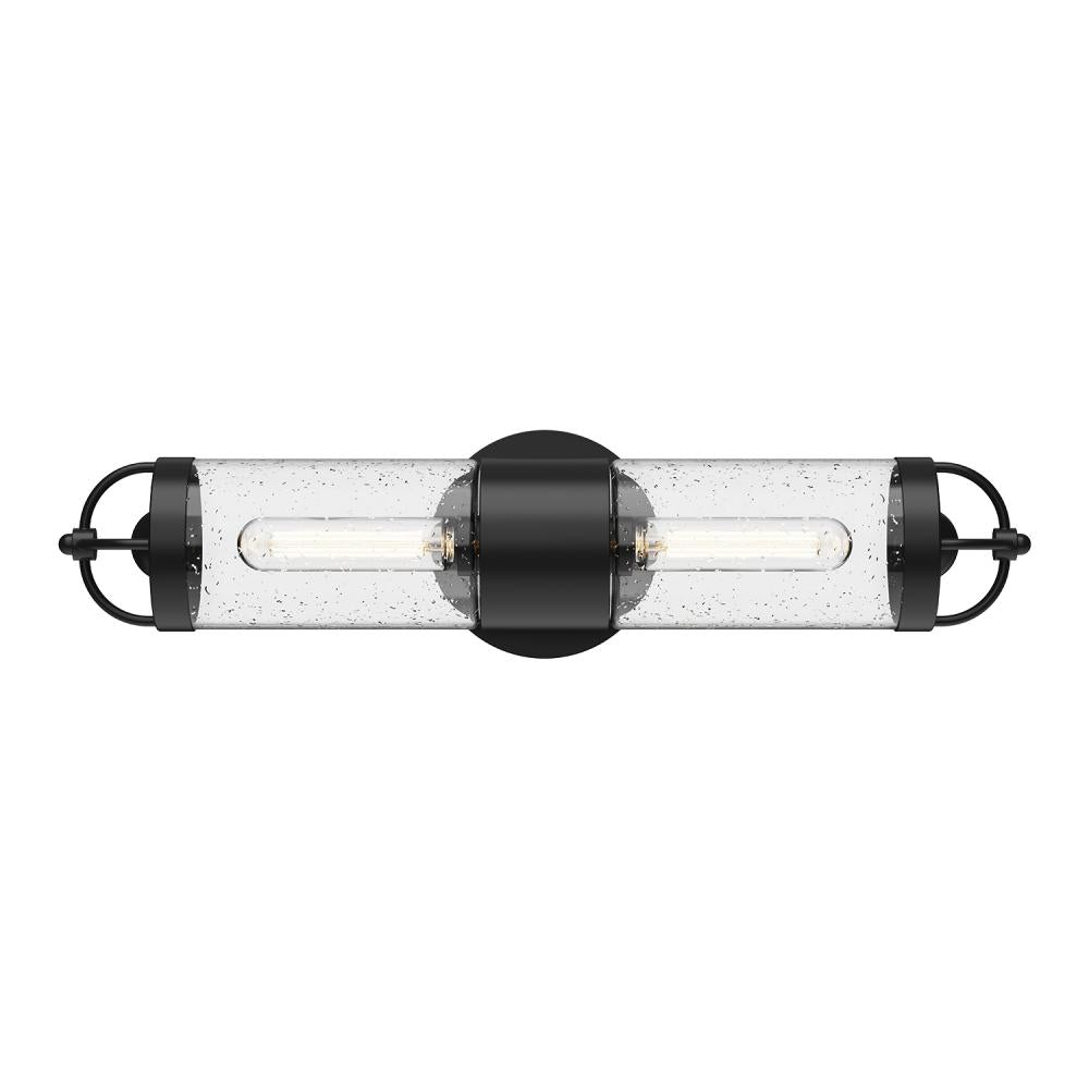 ALORA MOOD Lighting EW461102BKCB Exterior Wall Sconce, Clear Bubble Glass/Textured Black