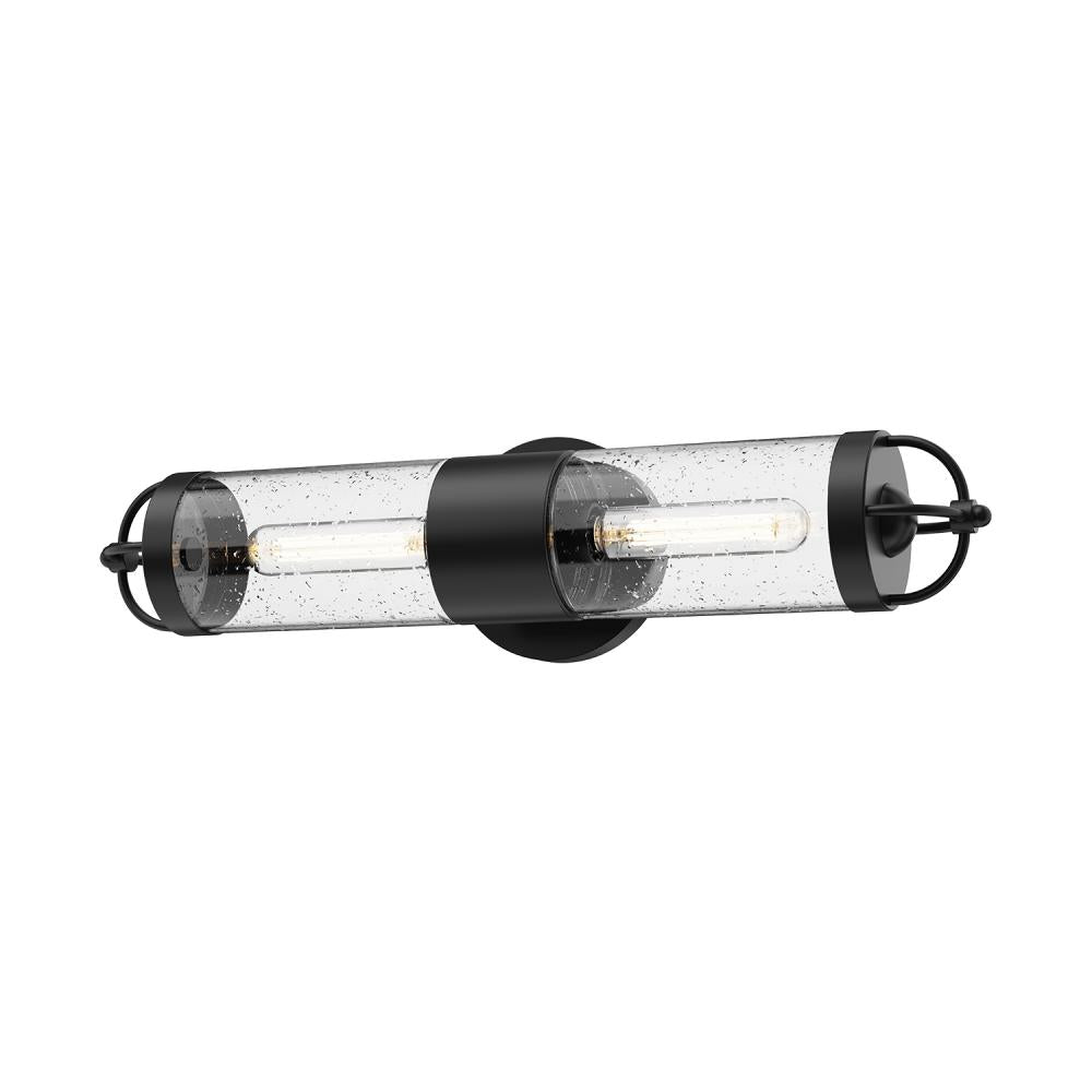 ALORA MOOD Lighting EW461102BKCB Exterior Wall Sconce, Clear Bubble Glass/Textured Black
