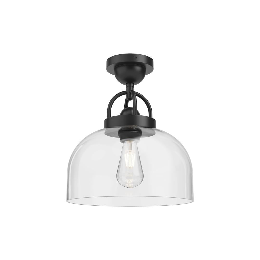 ALORA MOOD Lighting SF461101MB Semi Flush Mount, 1 Light, Matte Black