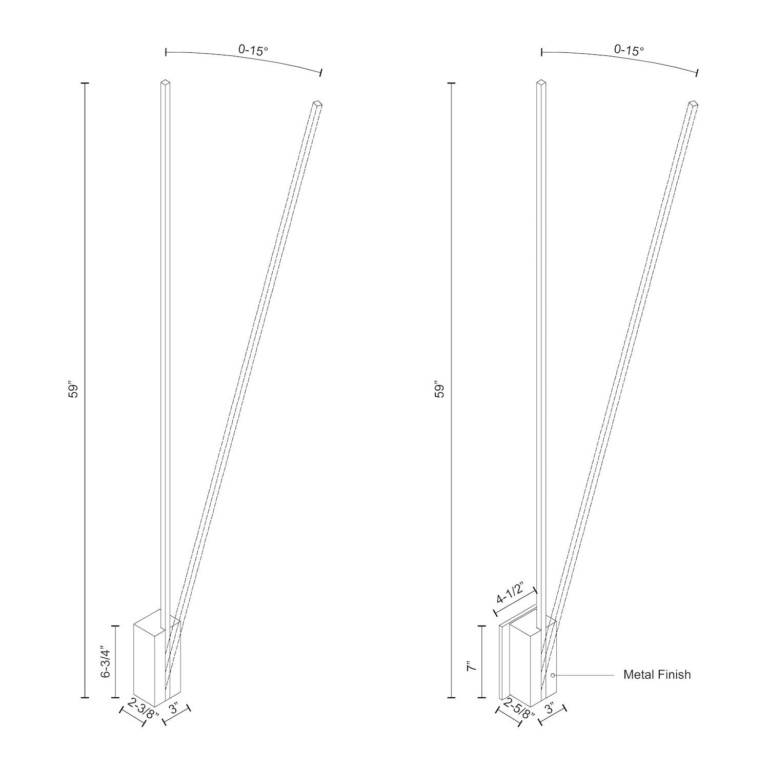 Kuzco Lever WS13760-BG-UNV Wall Sconce, LED, Brushed Gold