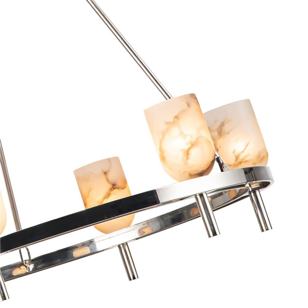 ALORA Lighting CH338632PNAR Vanity Light Fixture, UL Damp Rated, Polished Nickel/Alabaster