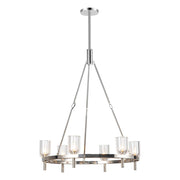 ALORA Lighting CH338632PNCC Chandelier, Classic Elegance, Polished Nickel