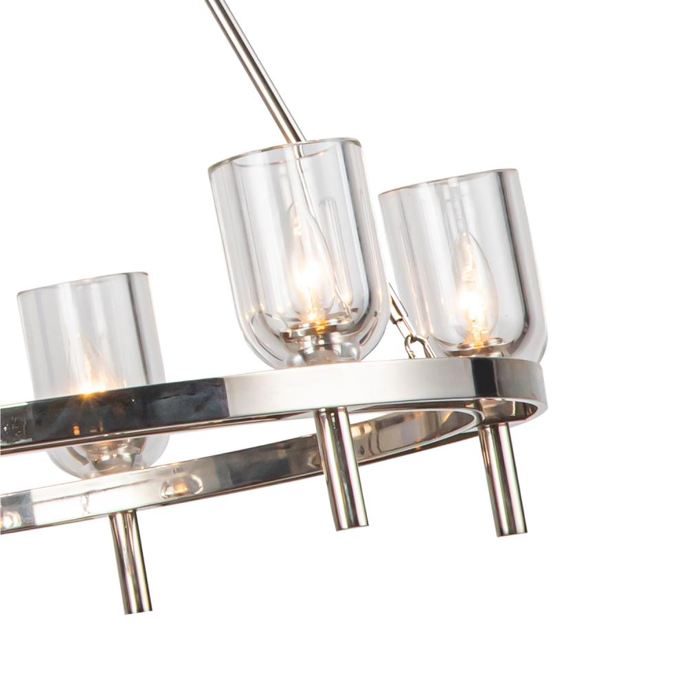 ALORA Lighting CH338632PNCC Chandelier, Classic Elegance, Polished Nickel