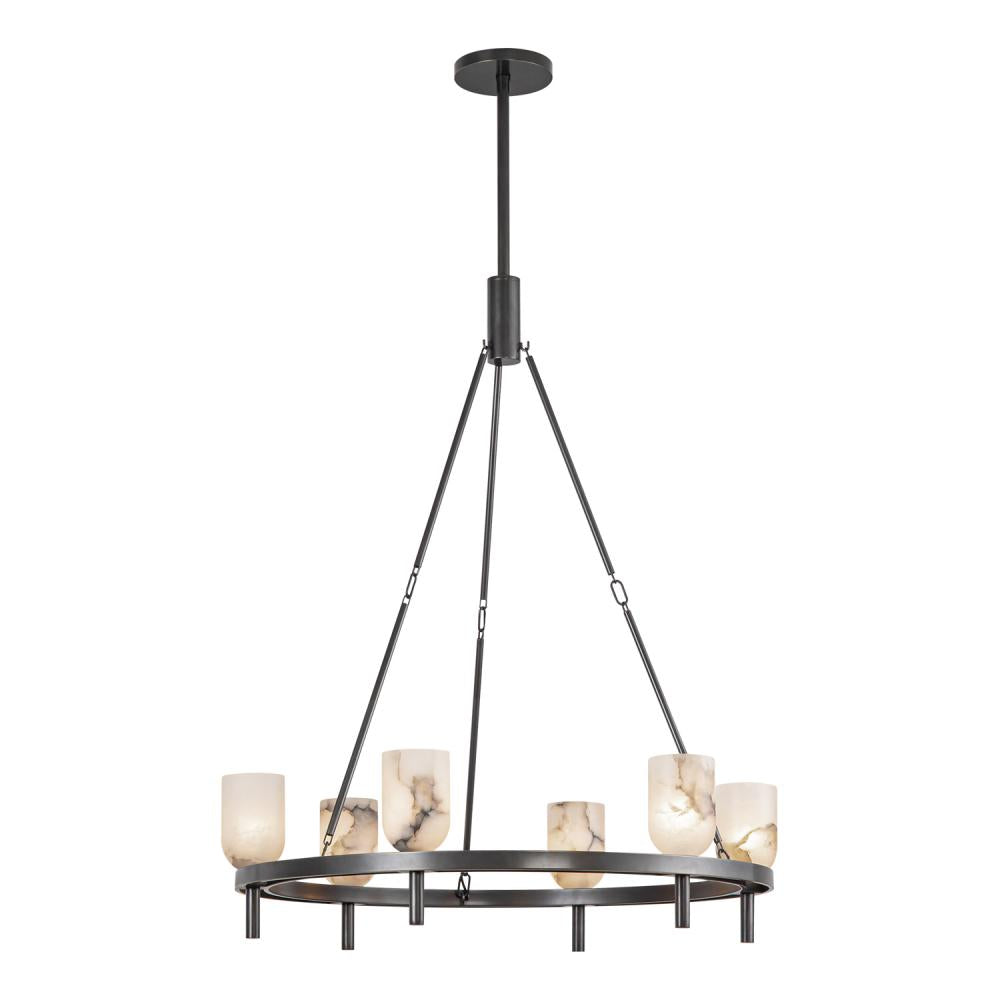 ALORA Lighting CH338632UBAR Chandeliers, Urban Bronze/Alabaster